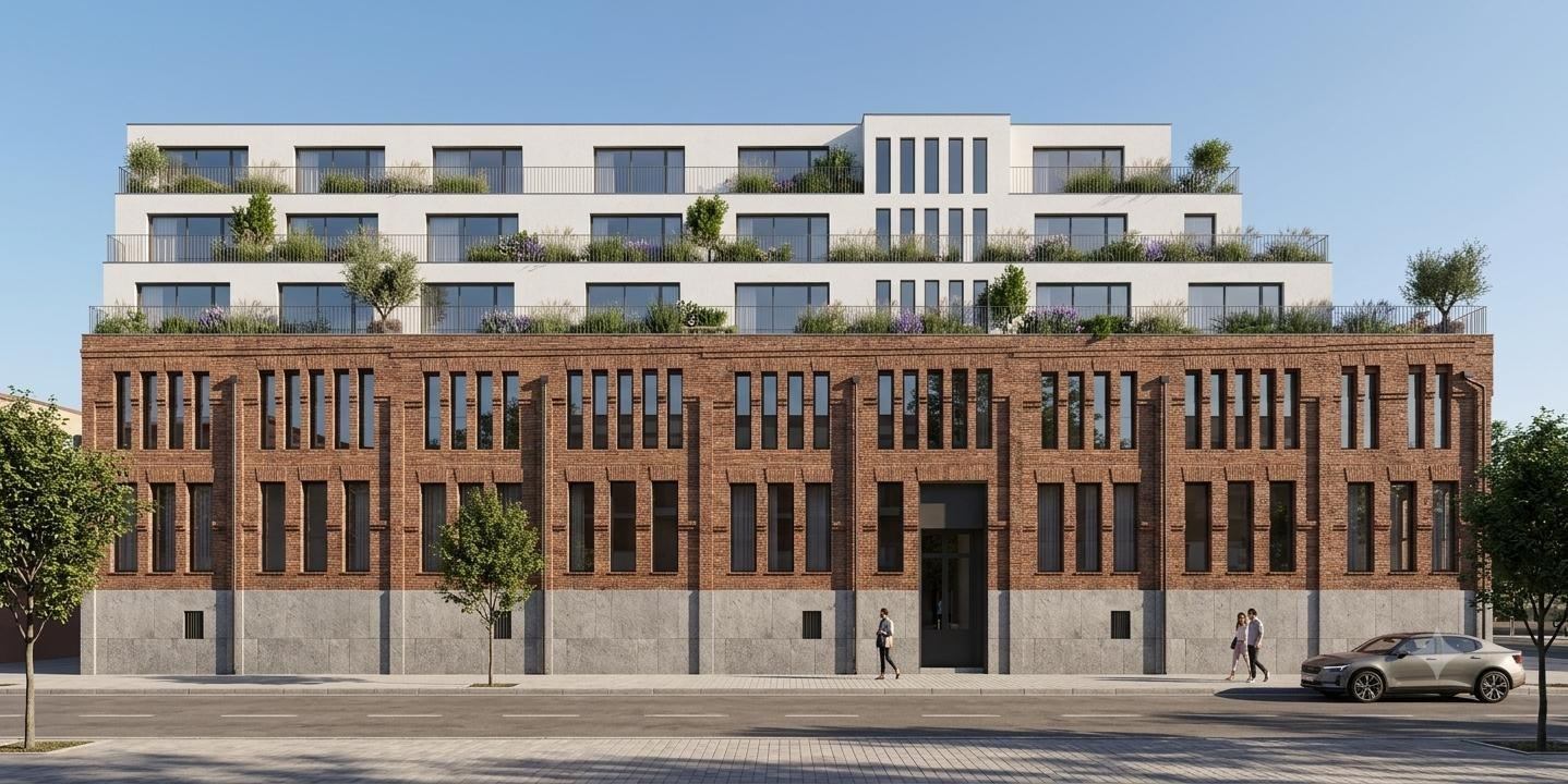 Render del edificio La Central Pinar, Madrid